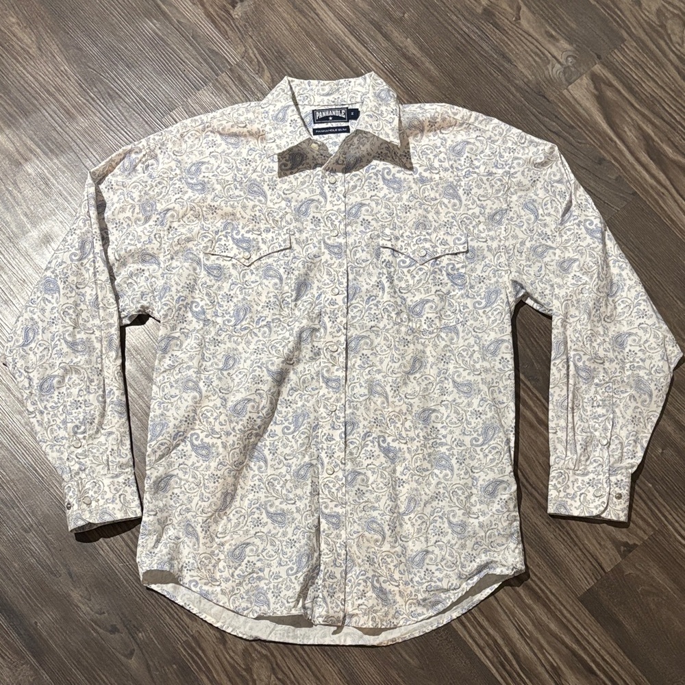 Panhandle Slim paisley print cowboy/western/ Pearl Snap shirt